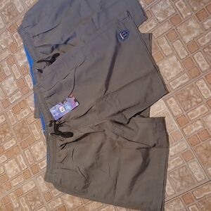 Gray Swim, Fishing Short with Pockets Men's Size Xlarge 2 Pair New With Tags